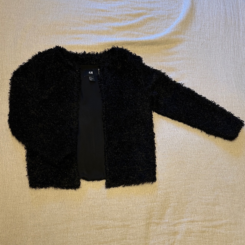 H&M Black Fuzzy Jacket